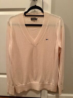 Vineyard Vines Light Pink V-Neck Sweater
